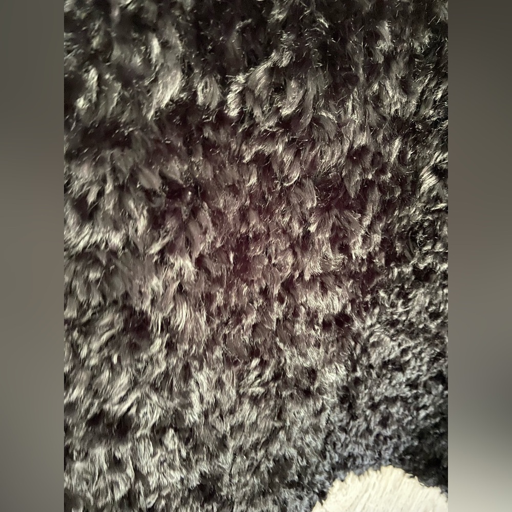 DONNA SALYERS Fabulous Furs Luxury Faux Fur Black “Lamb” Jacket L - Picture 7 of 10